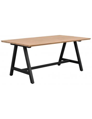 Rowico Carradale Spisebord i Sort Metal og Egetræ