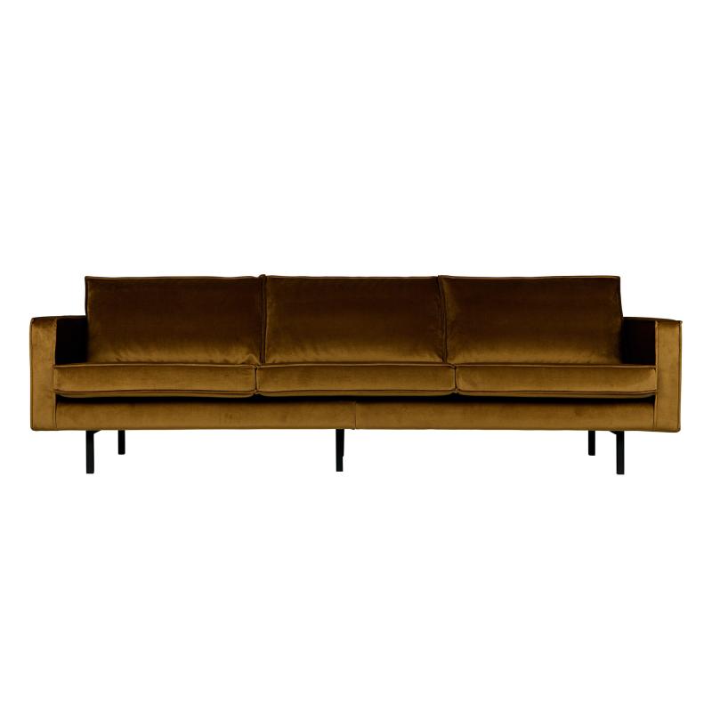 Honninggul Rodeo Pers Velour Sofa fra BePureHome