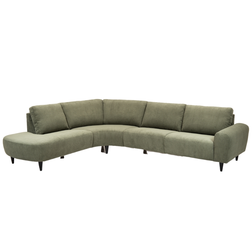 Elegant Grøn Venstrevendt Sofa – Nordisk Design til Dit Hjem