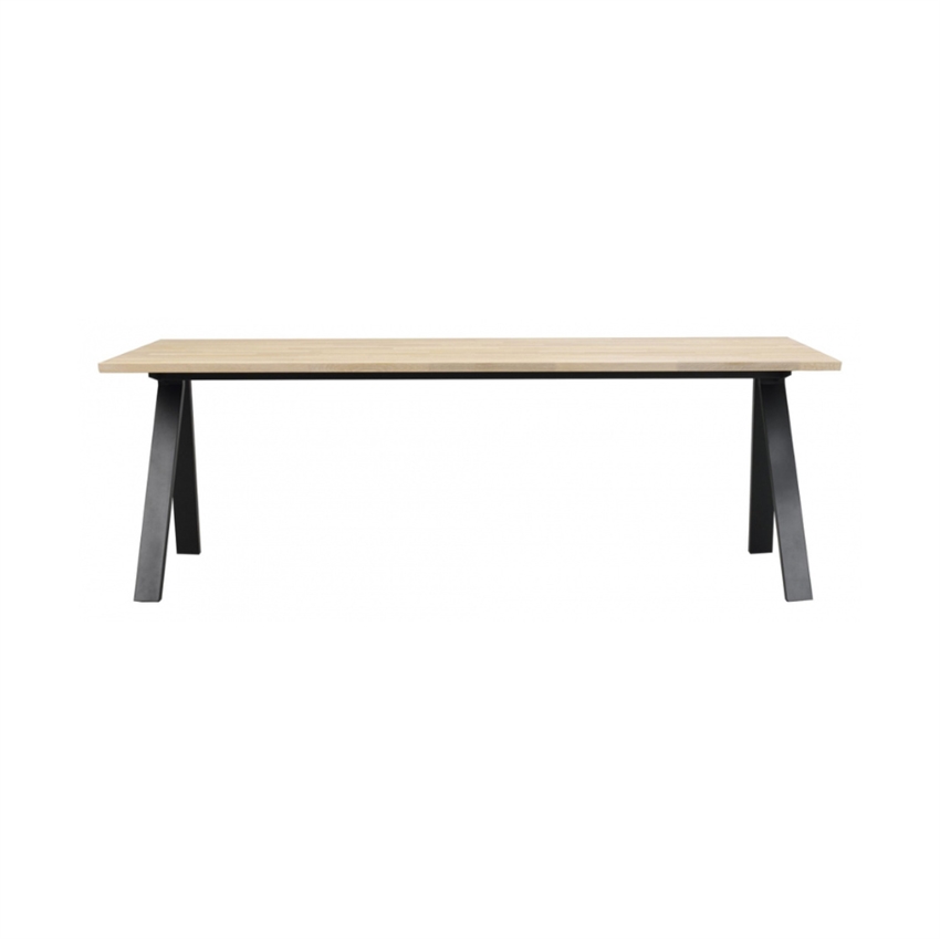 Elegant Carradale spisebord i hvidpigmenteret eg
