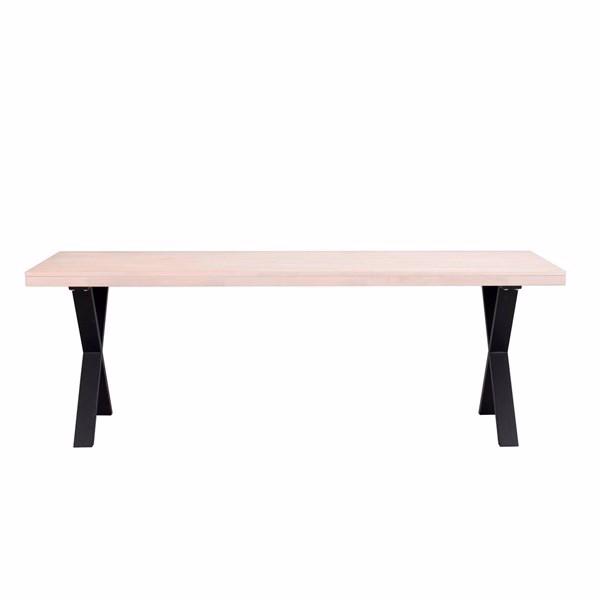 Brooklyn Spisebord med Hvidpigmenteret Sort Ben - 220x95 cm