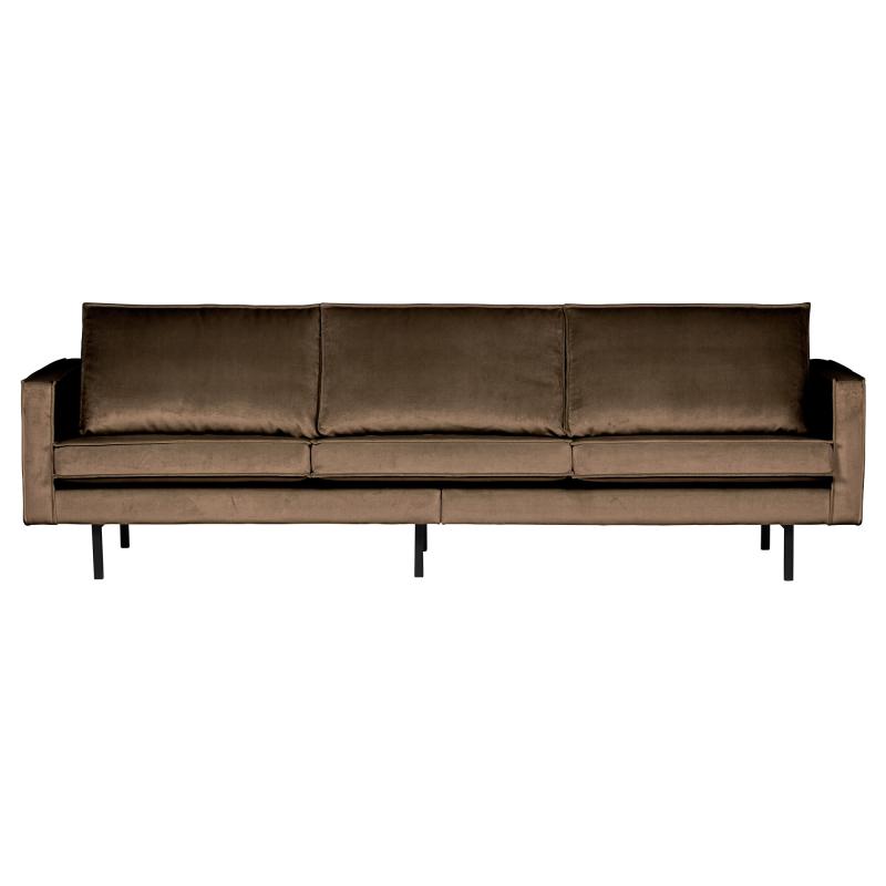 Elegant Taupe Rodeo Velour Sofa - Stilfuld Indretning