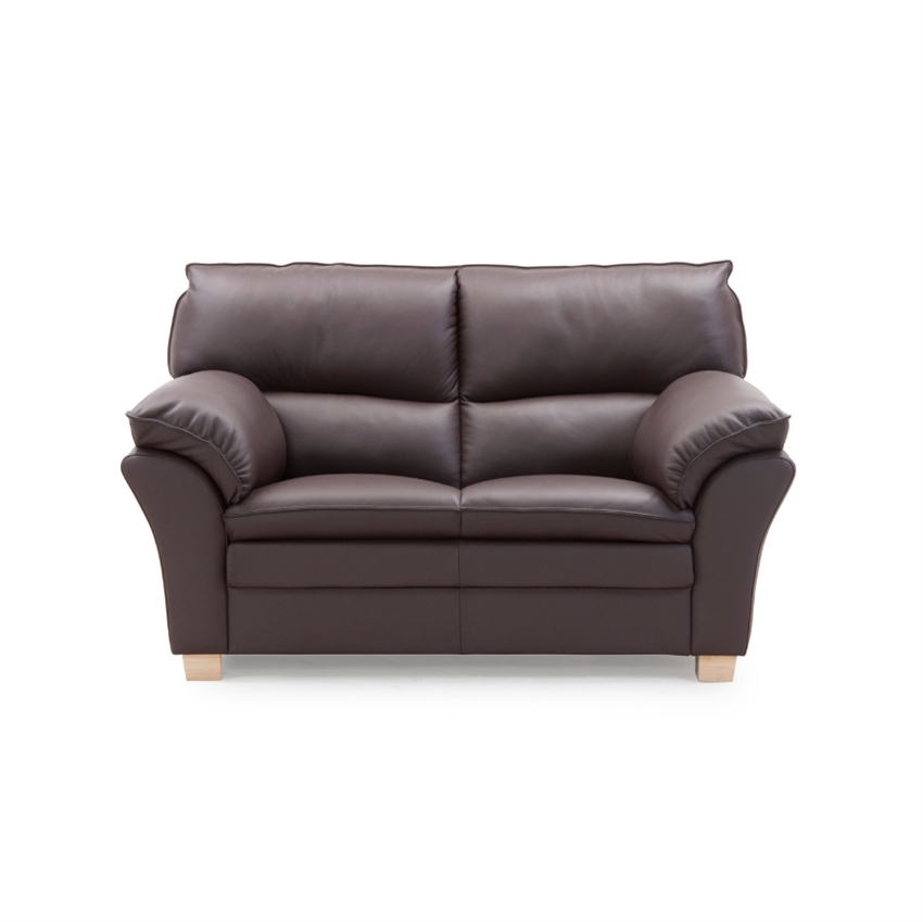 Palma 2-personers sofa i mørkebrun læder – skab hygge!