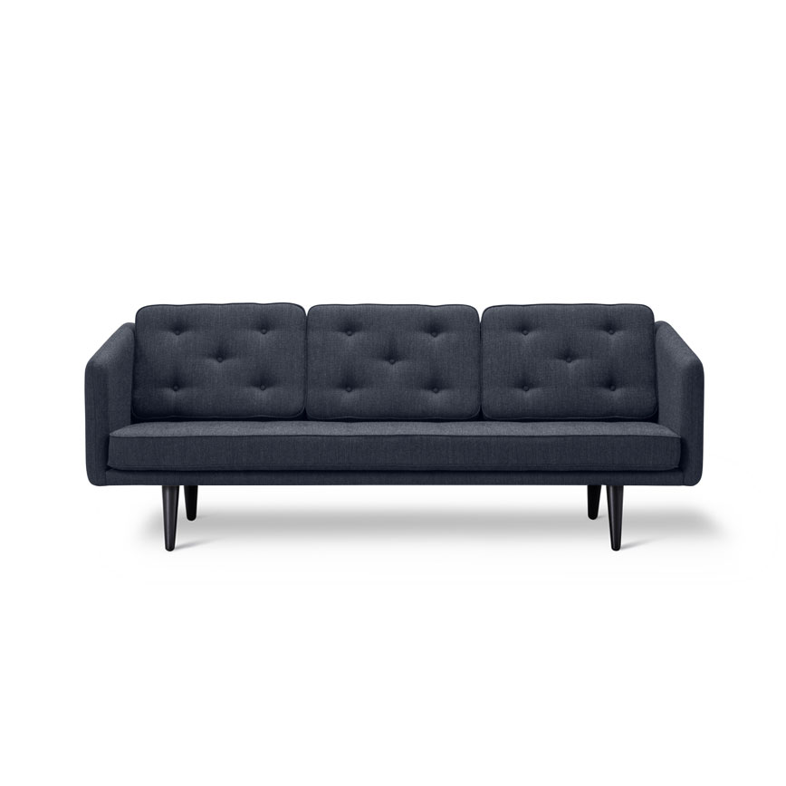 Elegant 3-personers Fiord 782 Sofa i Sort Lak – Stilfuld Indretning