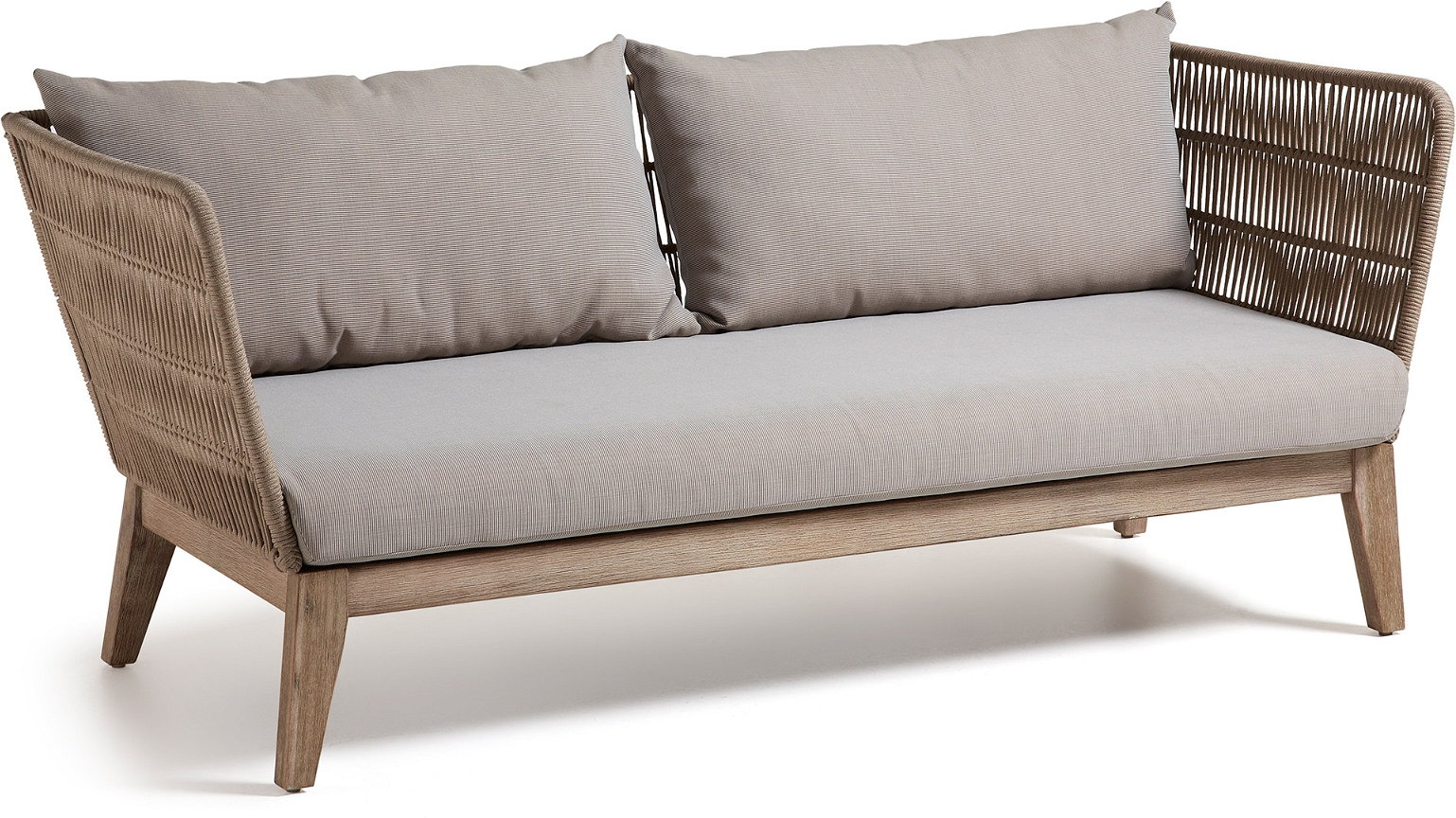 Udendørs Sofa Belleny i Eukalyptustræ med Puder