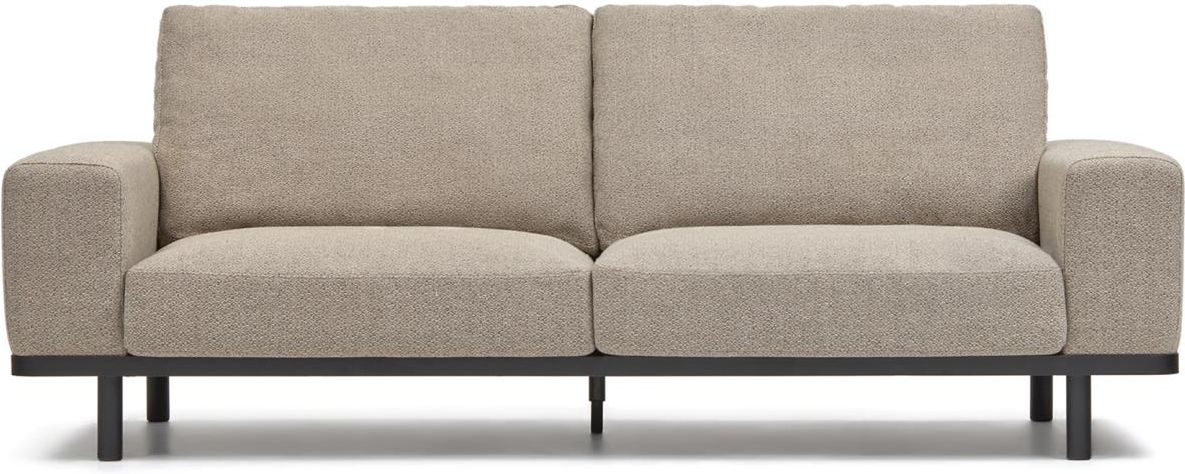 Moderne Beige 3-Personers Sofa med Stålramme - Stilfuld Indretning