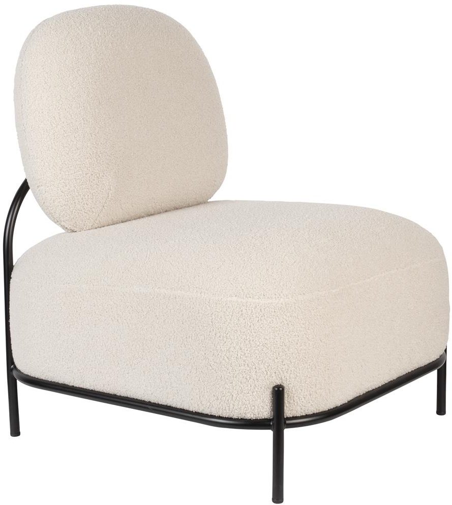 Elegant Hvid Loungestol Polly – Tidsløst Design til Dit Hjem