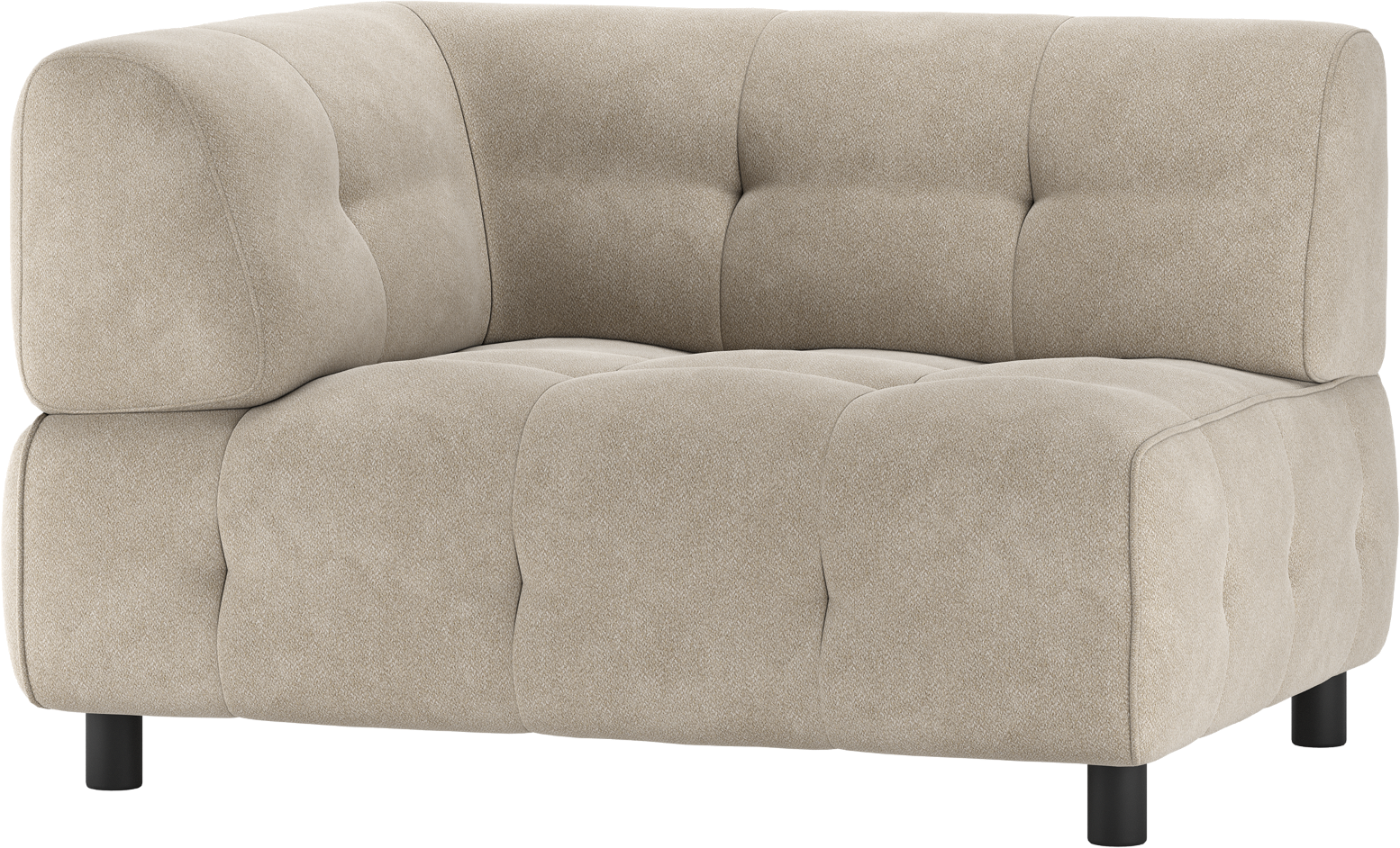 Modulær Byg Selv Sofa - Venstre Arm i Lysegrå Polyester