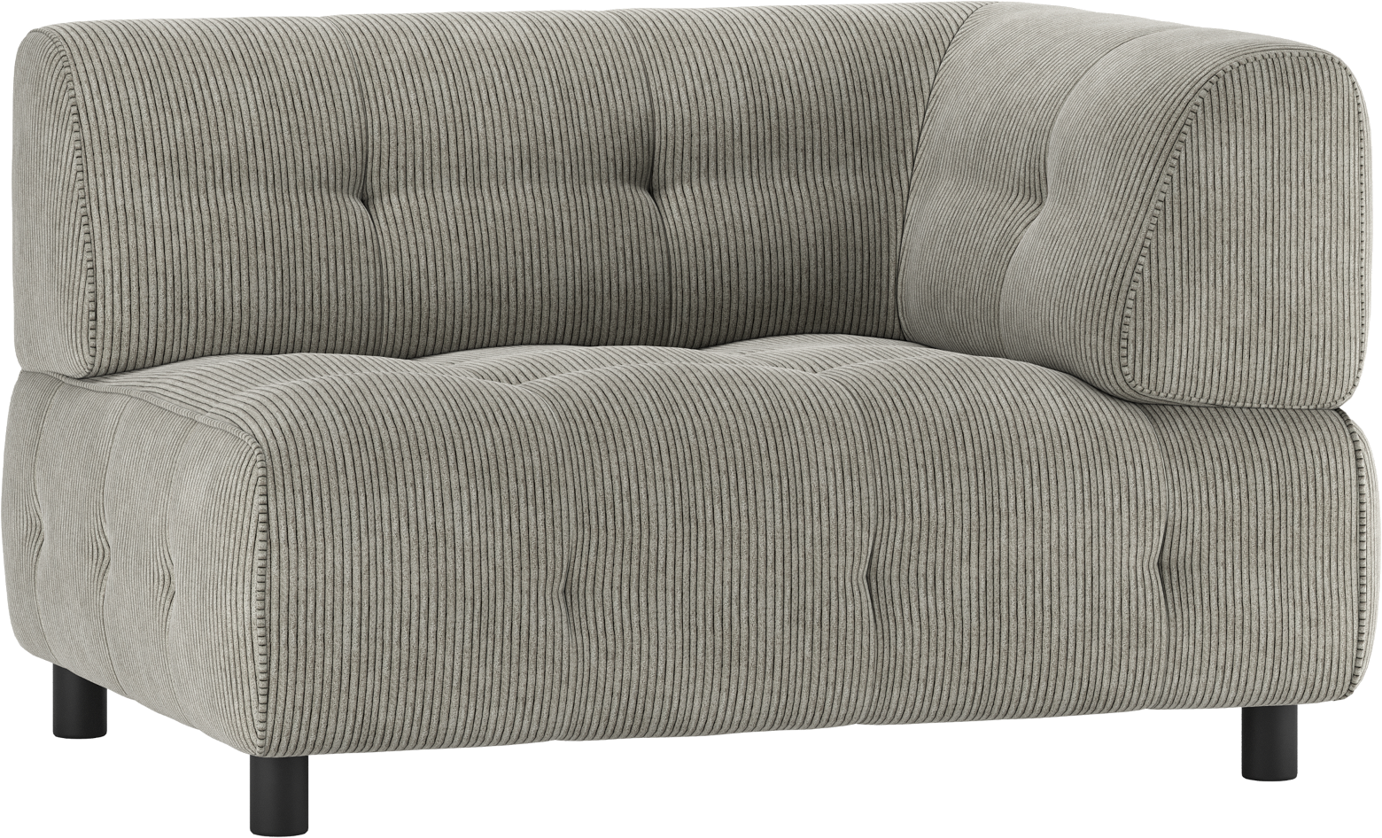 Modulær Louis Sofa med Højre Arm i Lysegrøn Fløjl