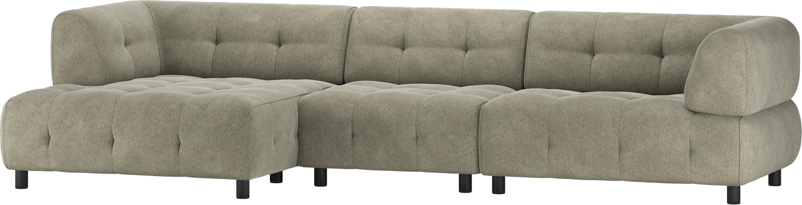 Grøn Venstrevendt Chaiselongsofa i Chenille fra WOOOD