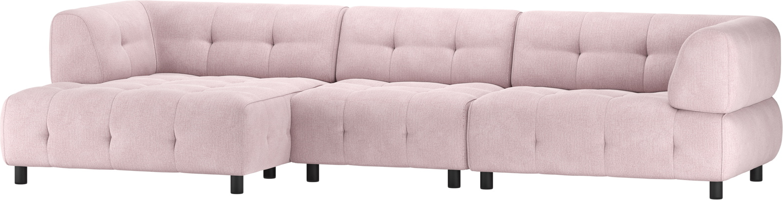 Lyserød Chaiselong Sofa Louis Venstrevendt - Komfort & Stil