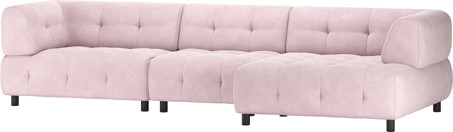 Lyserød Højrevendt Chaiselong Sofa – Moderne WOOOD Design