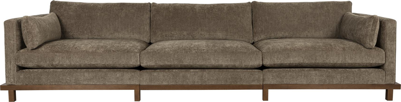 Elegant brun 4-personers sofa – Stilfuld komfort til hjemmet