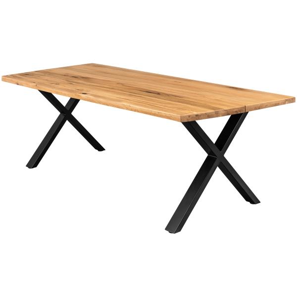 Moderne Sort Firenze Spisebord med Krydsben - 200x95 cm