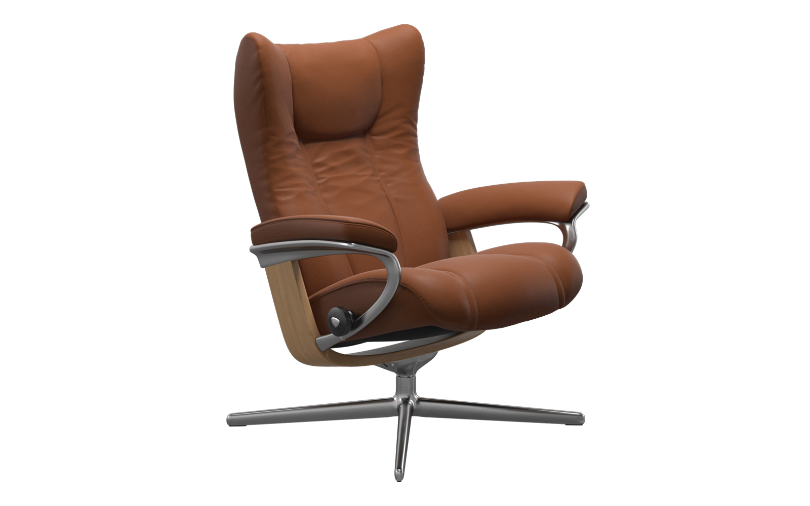 Brun Wing Med Cross Stel Stressless Lænestol