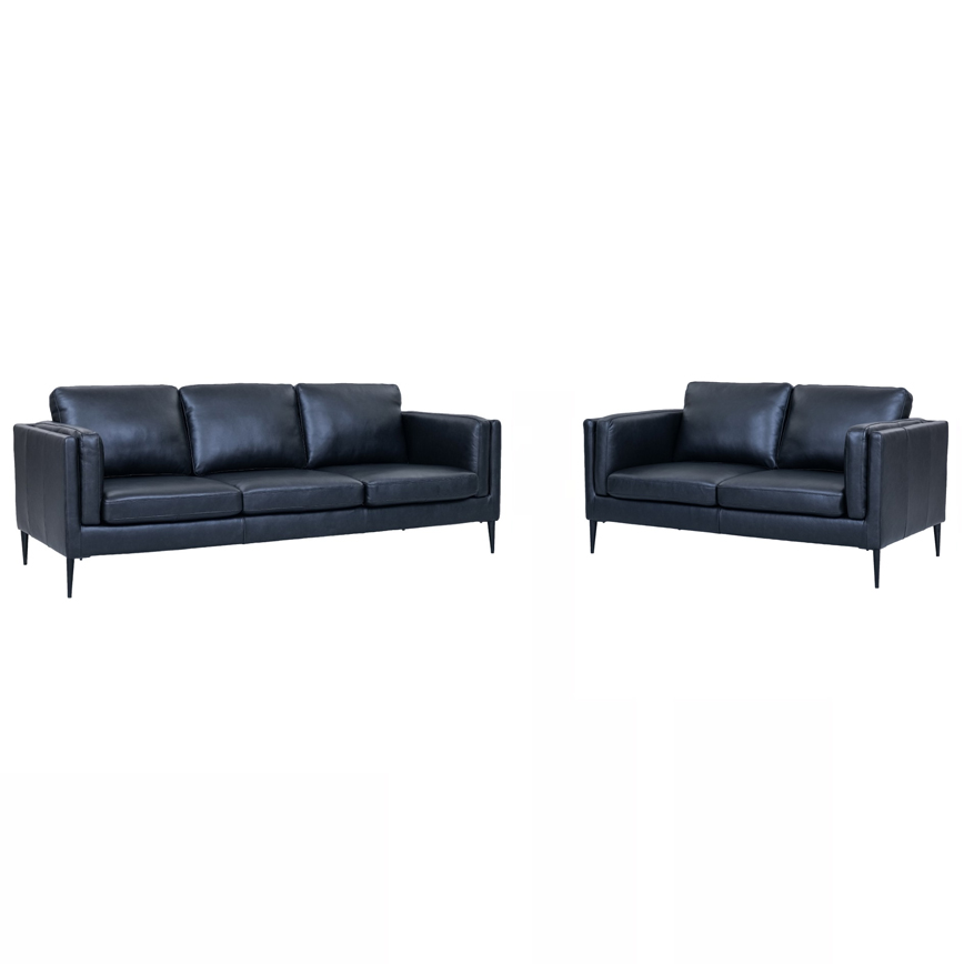 Sort Valencia 2pers Skarp Pris LÆder Furnhouse Sofa