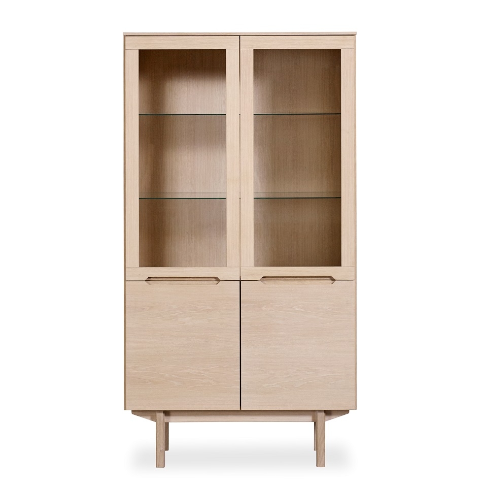 Moderne Hvid Olie Vitrineskab SM307 - God opbevaring!