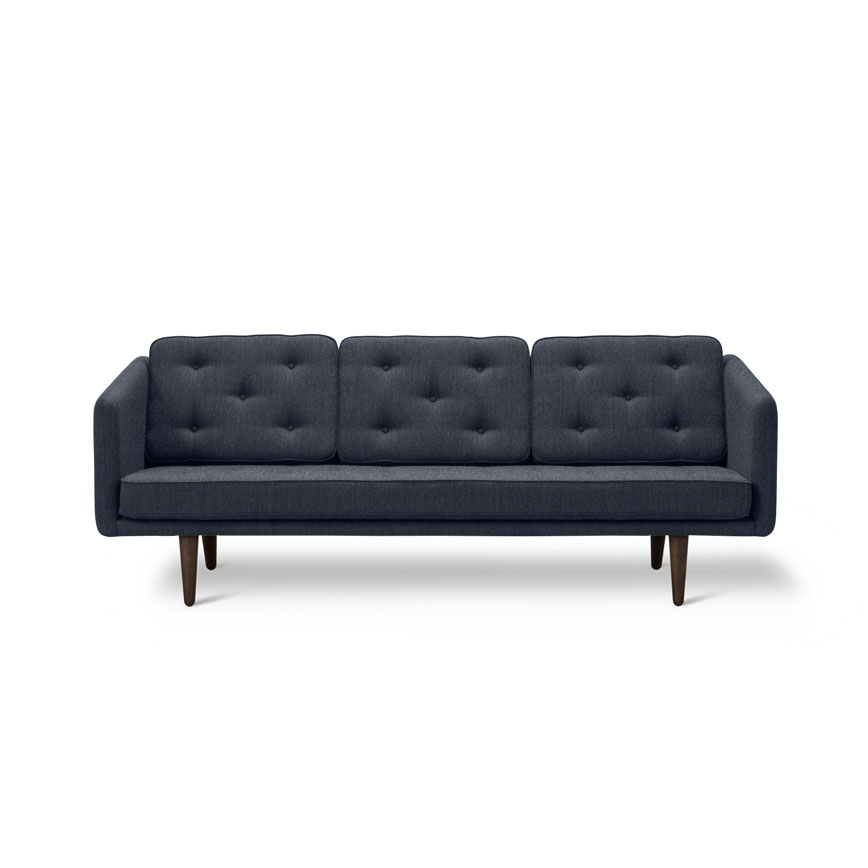 Klassisk 3-personers Fiord 782 Sofa i Bejdset Træ
