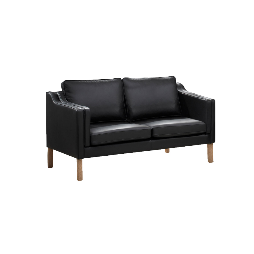 Sort Clausholm 2pers Ege Ben Madrid LÆder Topline Sofa
