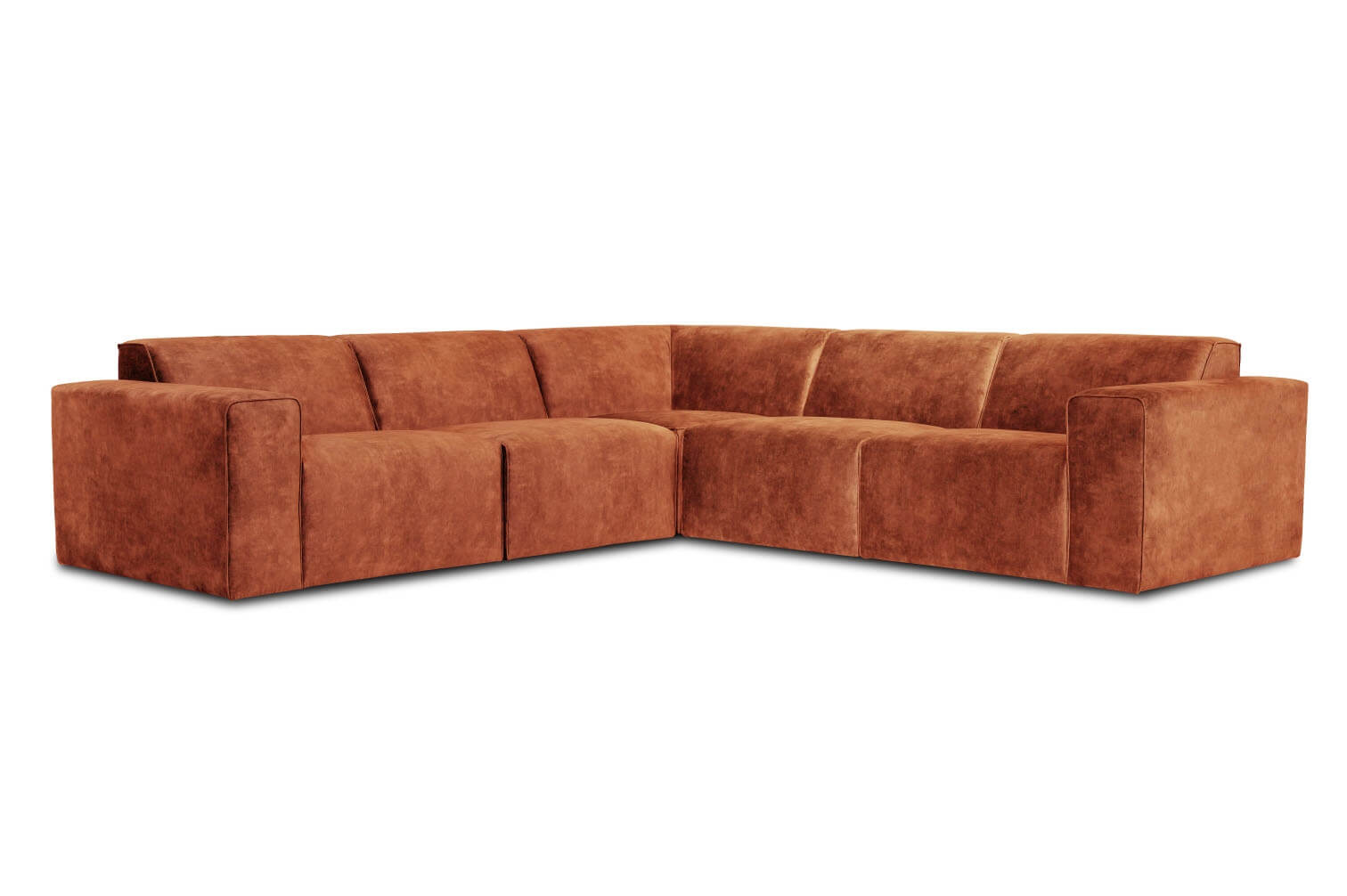 Manhattan Hjørnesofa med Brede Siddeflader – Rød Design Sofa