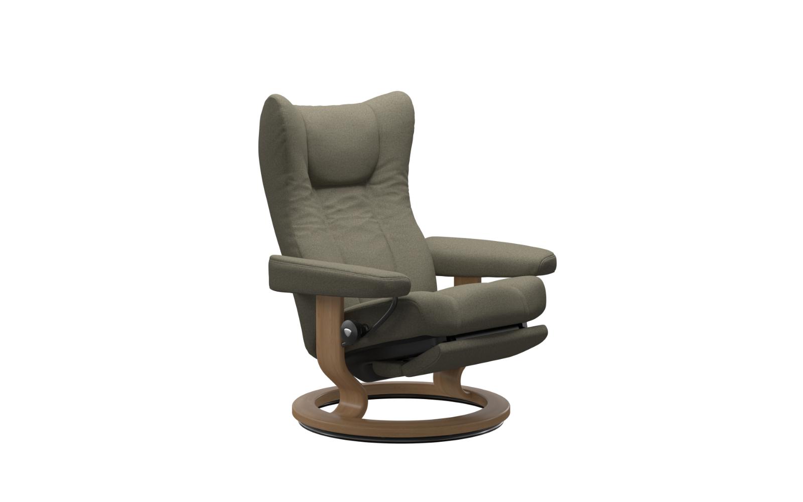 Grøn Wing Med Powerleg Stressless Lænestol