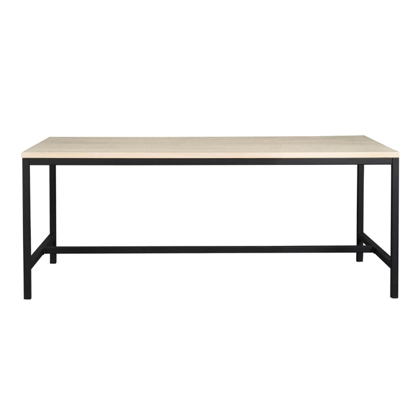 Moderne Hvidpigmenteret Rowico Spisebord med Sorte Ben