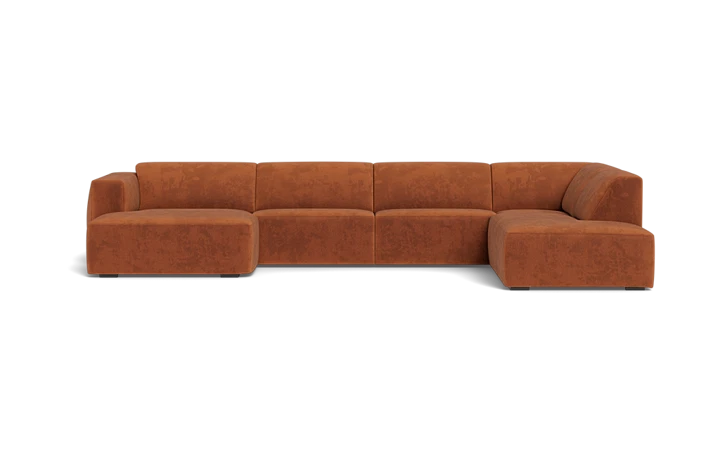 Brun Gardenia Sofa med Chaiselong - Stilfuld Komfort til Hjemmet