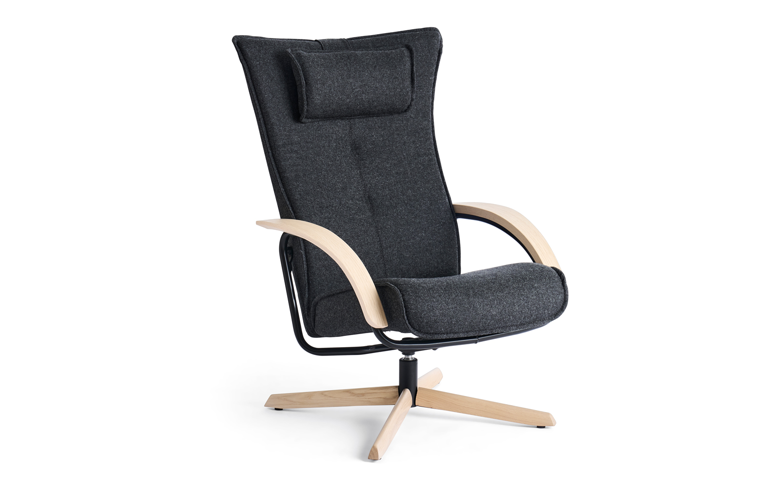 Delta Jive Wood S09 Sokkel Brunstad Lænestol