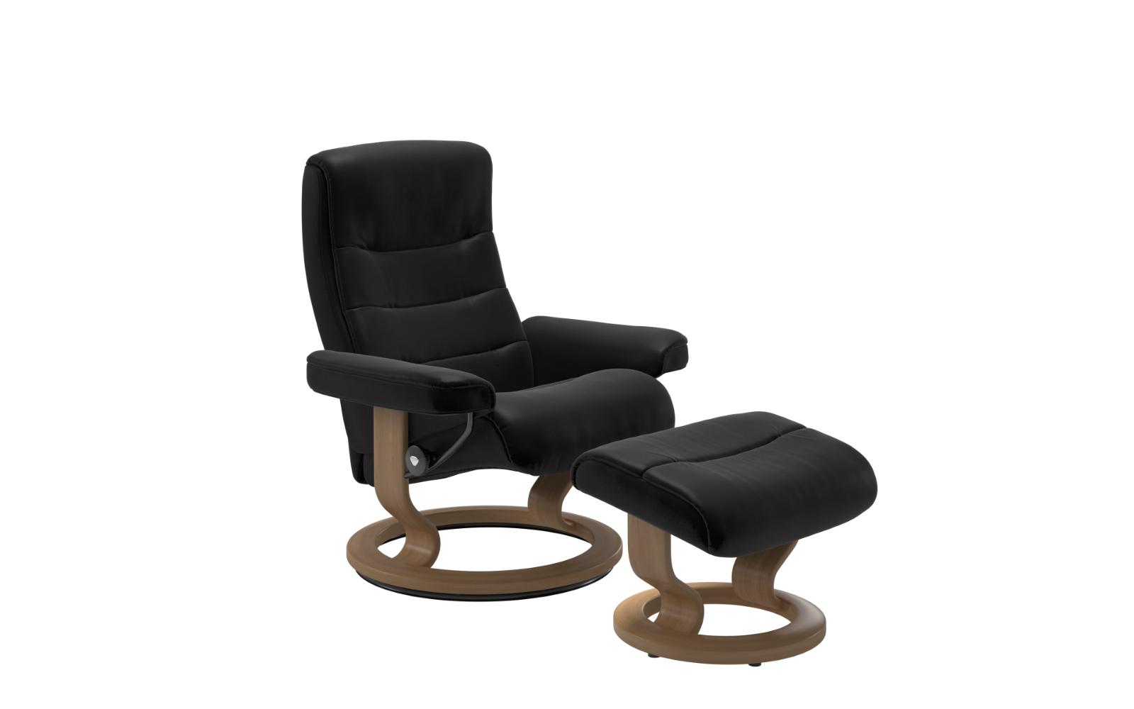Sort Nordic Fodskammel Med Classic Stel Stressless Lænestol