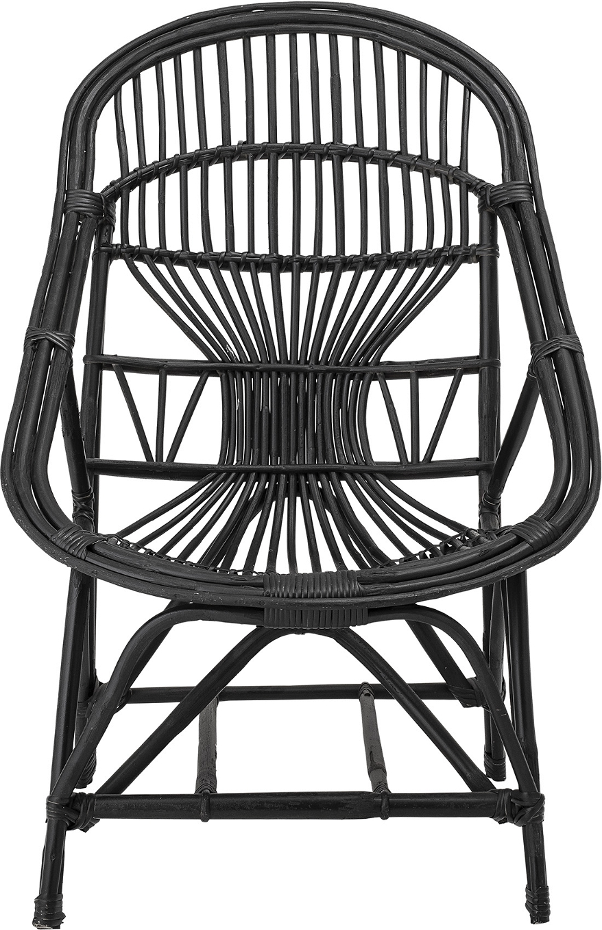 Sort Loungestol Cozy Joline Sukkerrør H88xb43xd60 Bloomingville Lænestol - 5711173230549