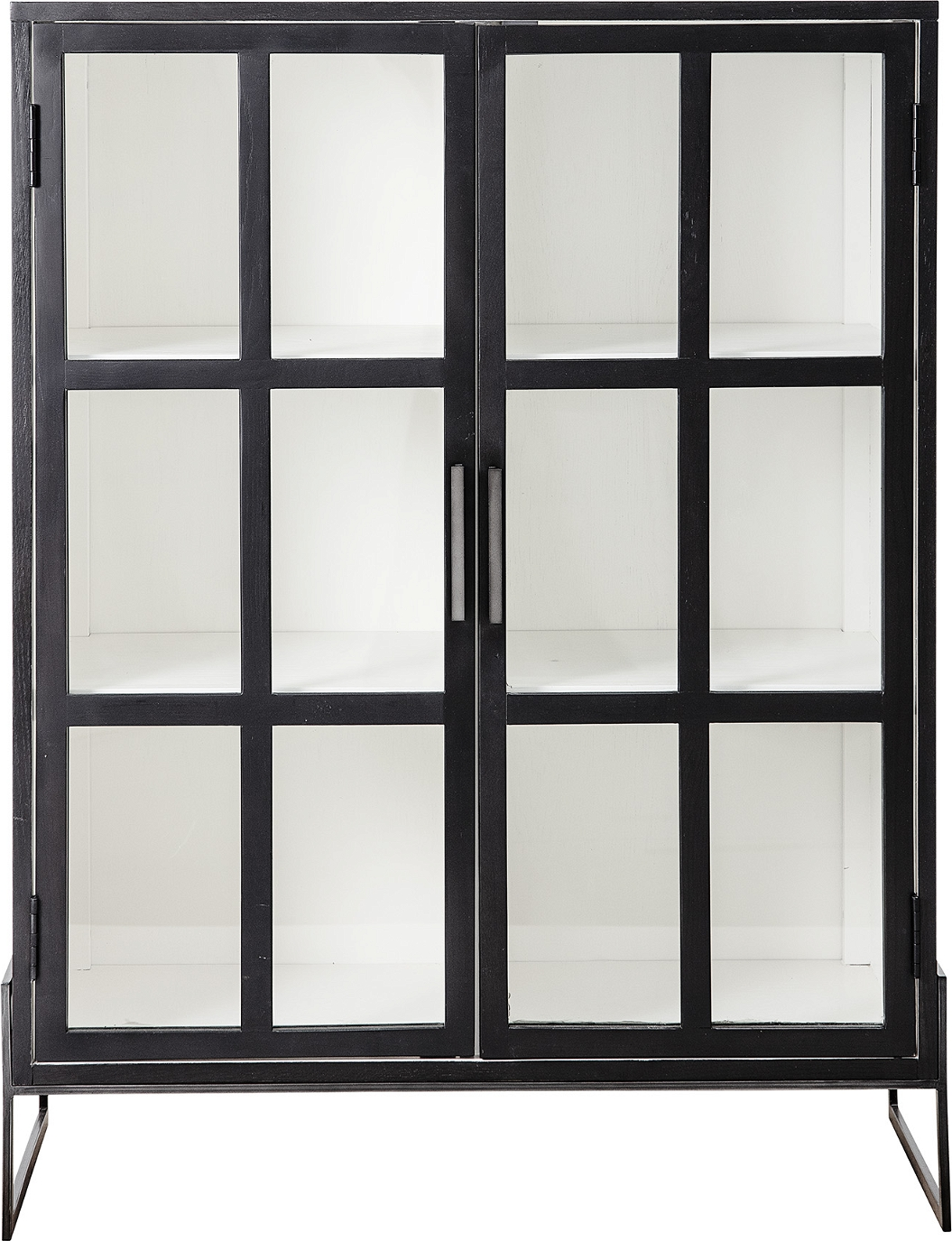 Sort Isabel Vitrineskab 120x90x40 i Egetræ og Metal