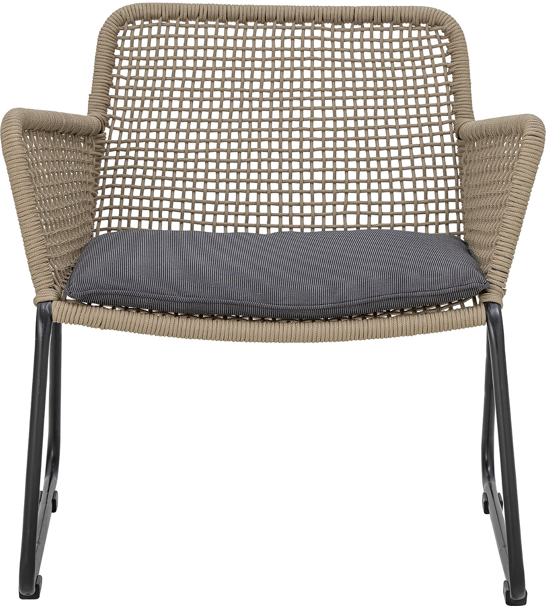 Brun Udendørs Mundo Mamo Loungestol Metal Med Komfortabel Pude Bloomingville Lænestol - 5711173281756