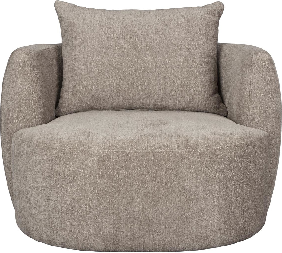 Stengrå Loungestol Rocca Stof Polstring Skum H83b107l92 Dutchbone Lænestol - 8718548096806
