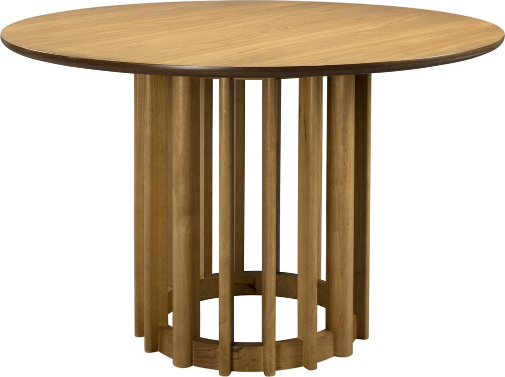 Natur Barlet Rund Spisebord Ø120 cm i Lakeret Egetræ
