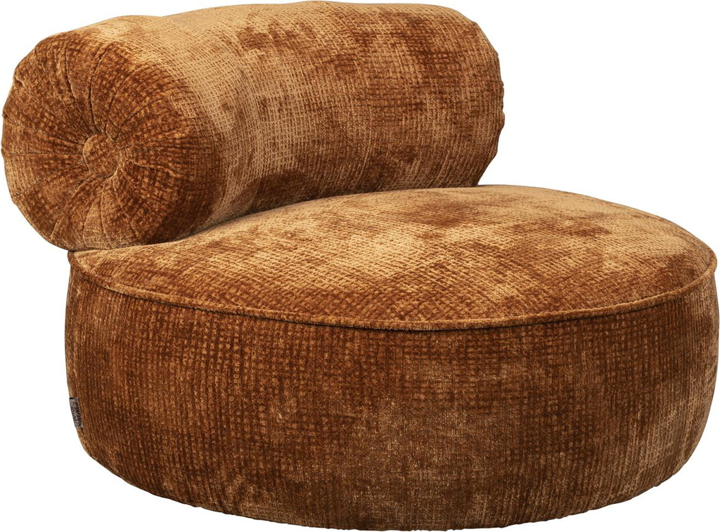 Rødbrun Loungestol Tilbury Polyester Stof Dutchbone Lænestol - 8718548072923