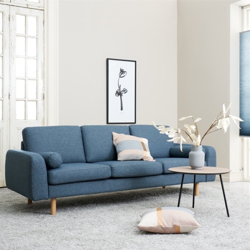 Mørkeblå 3-personers sofa fra Nordic C - Stil og Komfort