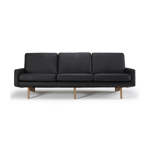 Eneba 3-personers sofa i sort læder - Tidløs elegance