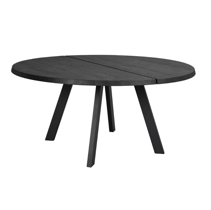 Elegant Sort Rundt Spisebord fra Rowico - 160 cm