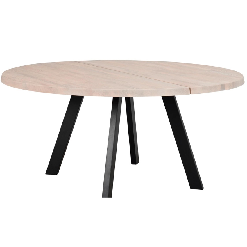 Elegant Hvidpigmenteret Rundt Spisebord fra Rowico