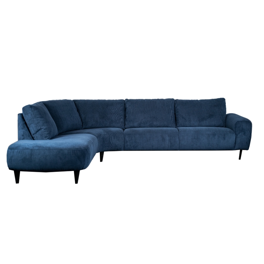 Elegant Open End Hals Sofa i Indigo - Nordisk Design