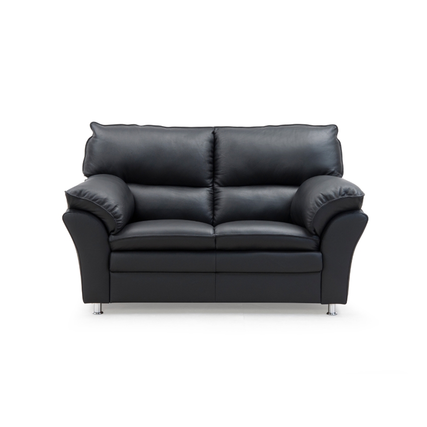 Sort Palma 2-personers sofa i semi spalt læder – Black Friday!