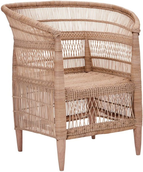 Natur Rika Farvet Håndflettet Rattan Træ House Doctor Lænestol - 5707644703926