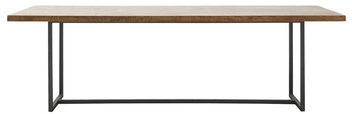 Sort Kant Mangotræ Metal 240x90 Mørkebrun House Doctor Spisebord - 5707644518001