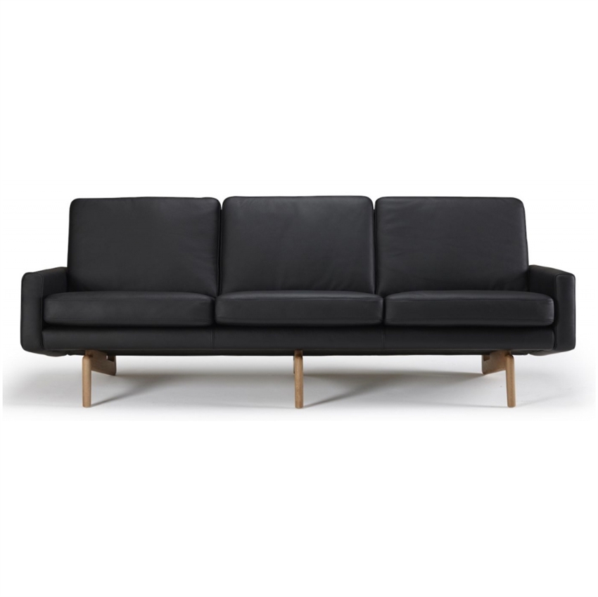 Sort Springfield Personers Læder Nordly Sofa