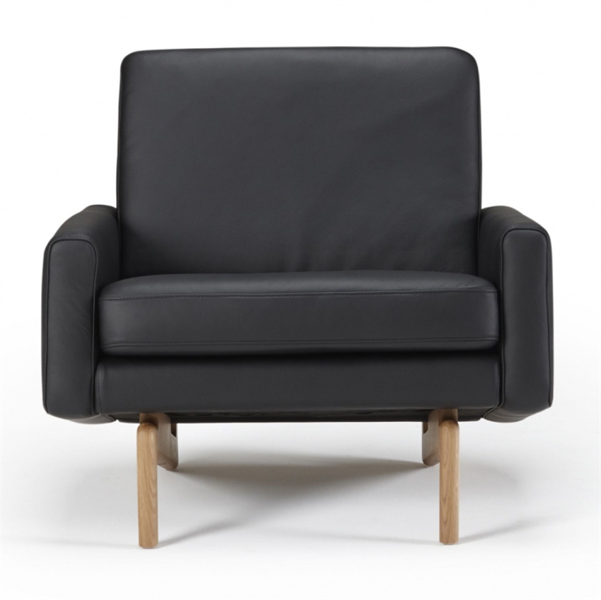 Sort Skagen Læder Nordly Lænestol - Eksklusivt Design