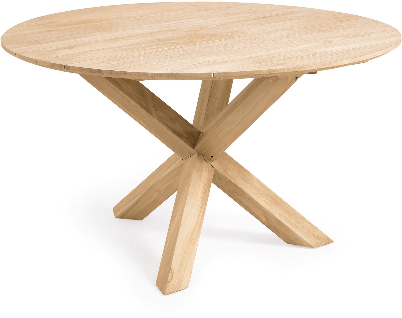 Natur Udendørs Teresinha Ø150 Teaktræ Rustik Kolonial Kave Home Spisebord - 8433840749525