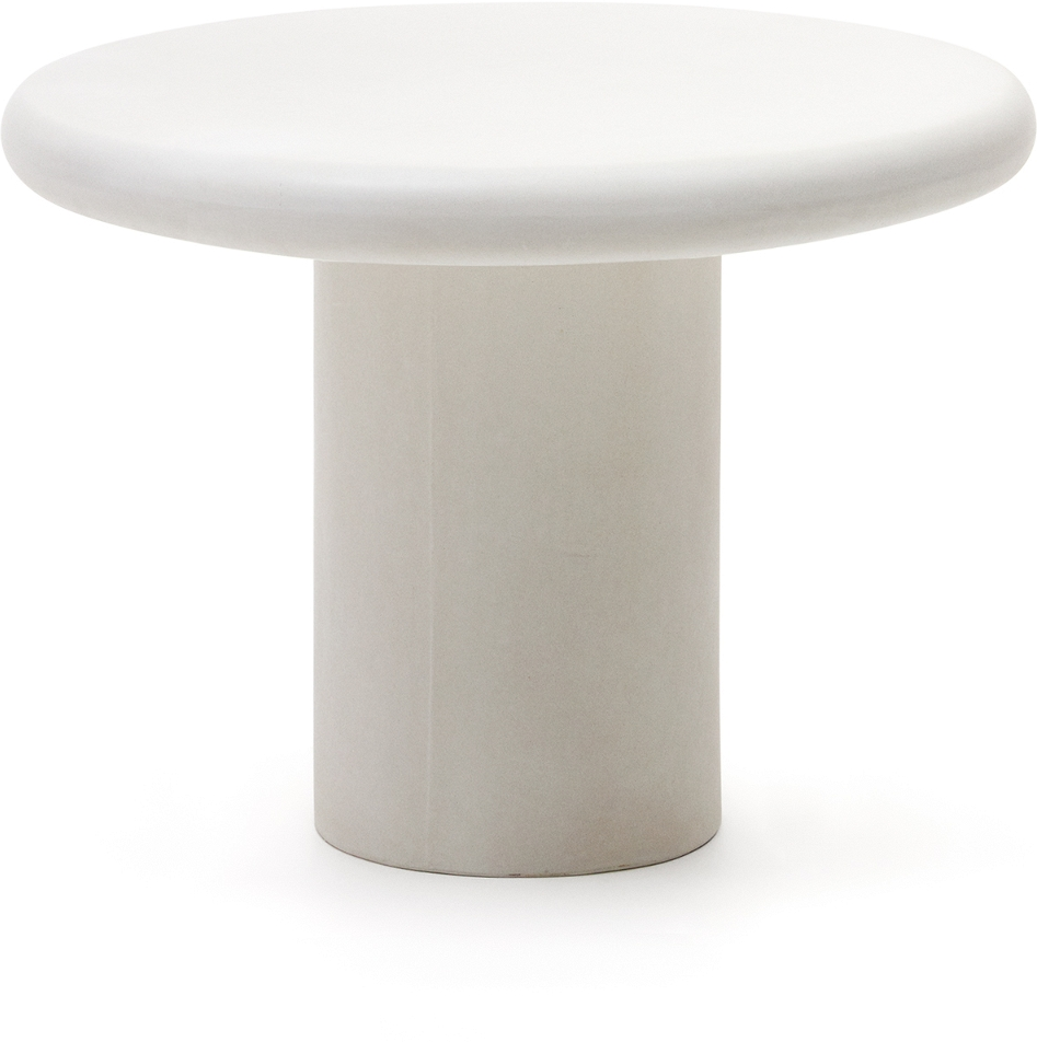 Hvid Addaia Rundt Udendørs Ø90 Cementfiber Kave Home Spisebord - 8433840885445