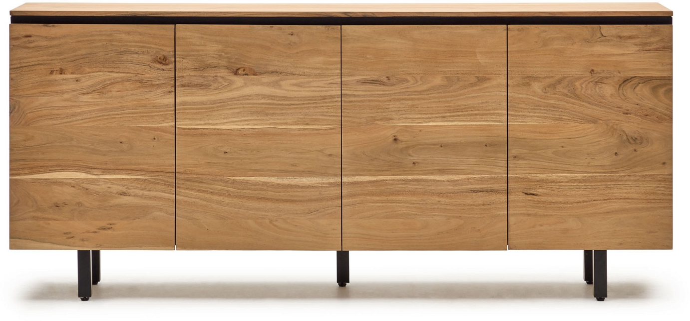 Sort Uxue Massivt Akacietræ Natur H88xb40xl200 Kave Home Skænk - 8433840767154
