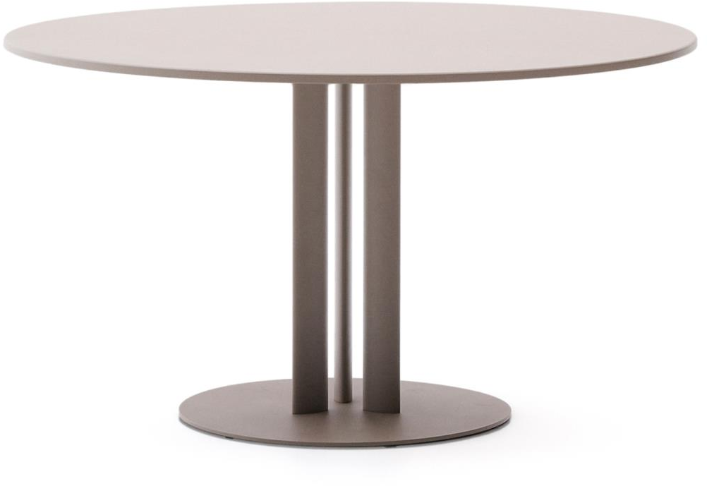Taupe Udendørs Rundt Sedalis Ø120 Pulverlakeret Aluminium Stål Kave Home Spisebord - 8433840985244