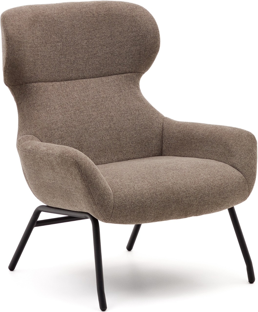 Moderne Belina Lænestol i Lysebrun Chenille – Stilfuld Elegance